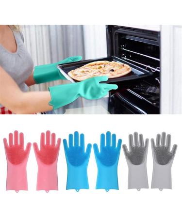 MBNVBNM Cleaning gloves Convenient Household Kitchen Scrubber Silica Gel Cleaning Gloves Dishwashing Gloves Household Heat Resistance (Color : Pink Size : Large) - Buy Online on GoSupps.com