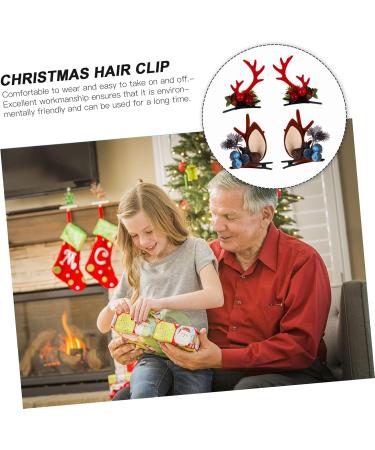 Didiseaon 6 Pairs Christmas Antler Hair Clip Christmas Hair Barrettes Christmas Party Hairpins Deer Antler Hair Pin Christmas Barrettes Antler Horn Hairpins Girl Child Metal The Photo - Buy Online on GoSupps.com