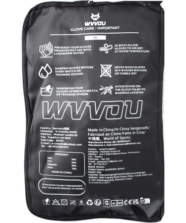 Buy Wvvou Goalkeeper Gloves - Men's Football Gloves with 4+3mm Latex Super Grip - Breathable Black & Blue Design for Ultimate Performance - Buy Online on GoSupps.com
