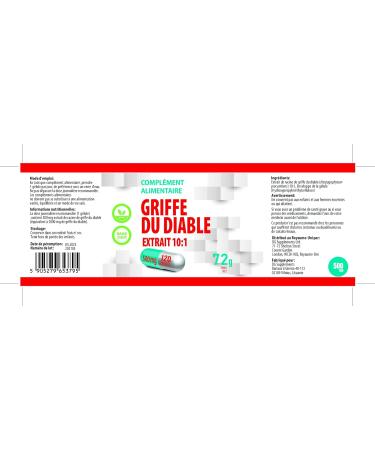 Harpagophytum (Devils Claw) 10:1 Extract (5000mg Equivalent) 120 Vegan Capsules - Buy Online on GoSupps.com