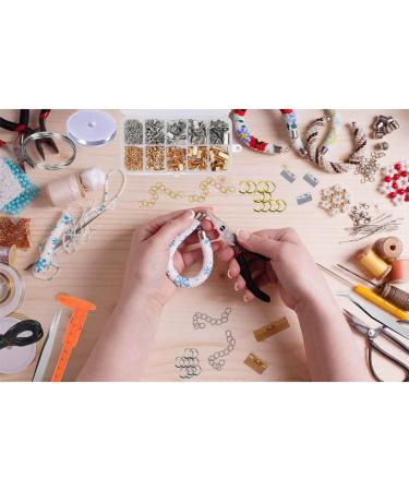 EuTengHao 440Pcs Ribbon Bracelet Kit - Jewelry Findings Supplies with Ribbon Ends, Lobster Clasps, Jump Rings - Gold and Silver - Buy Online on GoSupps.com