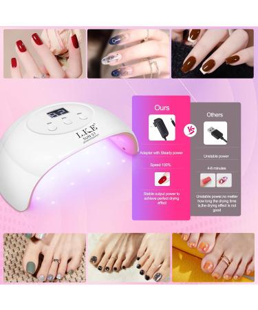 72W UV Nail Lamp for Gel Nails LKE LED Nail Dryer with Timer & Auto Sensor | Professional Nail Art Tools - Buy Online on GoSupps.com