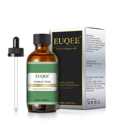 EUQEE Forest Pine Fragrance Oil 60ml Premium Grade Aromatherapy Fragrance Oils Fragrance Essential Oils for Diffusers for Home DIY Candle Making Forest Pine 60.00 ml (Pack of 1)