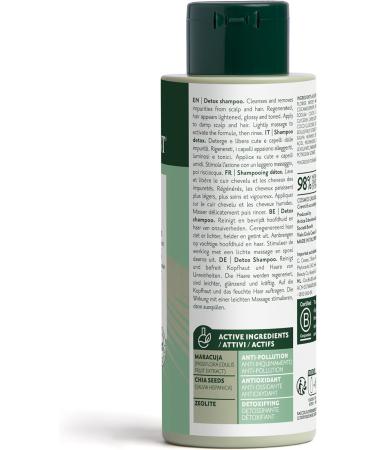 Herbatint Shampoo Detox Detoxifying and Revitalizing Shampoo - 260 ml | Cleanses and Frees Scalp and Hair from Impurities | Cosmos Organic Certified 98% Natural Ingredients Vegan - Buy Online on GoSupps.com
