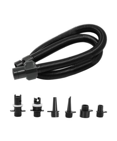 Tuomico Air Hose Kit with 6 Nozzles 16/20PSI SUP Electric Air Pump Stand Up Paddle Board Pump Accessories Adaptor for Inflatable Boats, Rafts