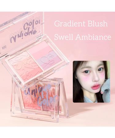 Face Blush Palette - 8 Blendable Shades - Purple Cheek Blush - Highly Pigmented - Long Lasting - For Face - Fresh Blush - Expand/Contract/Brighten Skin - Buy Online on GoSupps.com