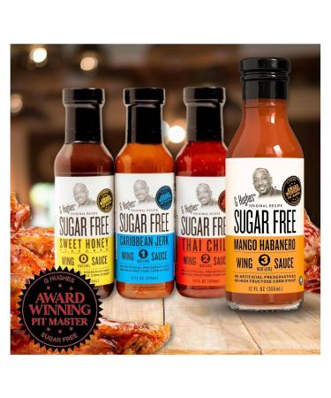 G. Hughes Smokehouse Sugar Free Wing Sauce (12 oz) - Mango Habanero Medium Hot - Buy Online on GoSupps.com