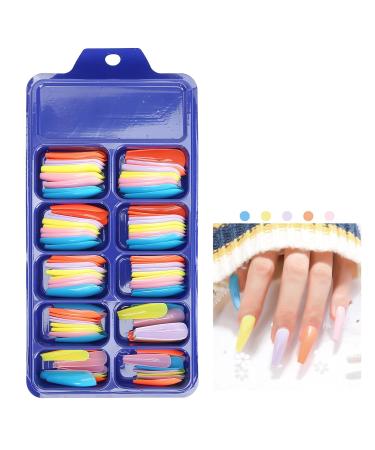 Colorful ABS Fake Nail Tips - Easy to Trim & Perfect for Home Use | International Shipping Available - Buy Online on GoSupps.com