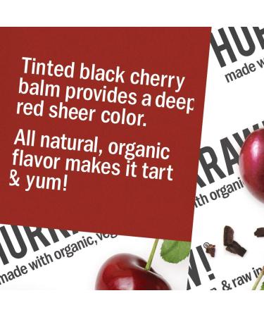 Hurraw! Black Cherry Tinted Lip Balm 3 Pack - Sheer Red Tint | Organic, Vegan, Cruelty-Free | Non-GMO, Gluten-Free | Made in USA | 0.17 Oz - Buy Online on GoSupps.com