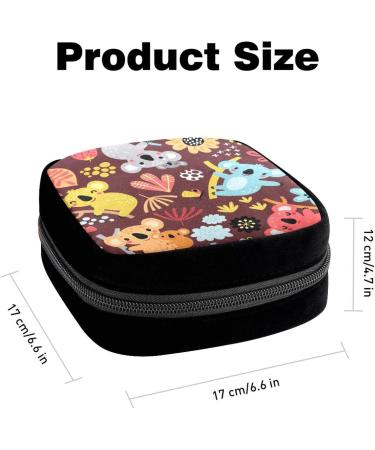 GIAPB Period Bag | Sanitary Napkin Storage Holder | Period Makeup Pouch | Cartoon Animal Flower Design | Color4575 - Buy Online on GoSupps.com