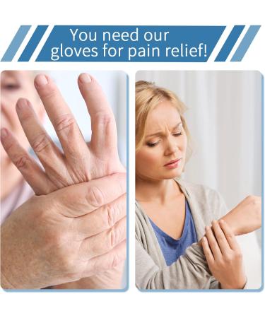 loraleo 2 Pairs Arthritis Compression Gloves Half Finger Gloves Joint Pressure Gloves Arthritis Symptoms Carpal Tunnel RSI Tendonitis Pain Relief Wrist Support Brace Gloves(L) - Buy Online on GoSupps.com