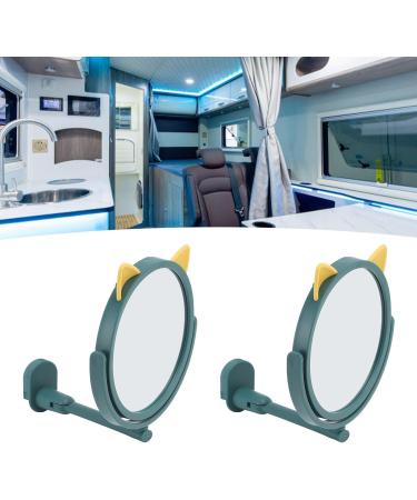 Wall Mounted Makeup Mirror Fogless Suction Cup Mirror PP Shell 360 Degree Swivel Arm for Outdoor Hiking for Daily Life Green - Buy Online on GoSupps.com