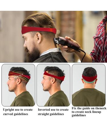 ACKNOUR Neckline Shaving Template & Trimming Guide - Red Silicone Haircut Band for DIY Home Haircuts - Fade & Taper Guide for Clippers - Buy Online on GoSupps.com
