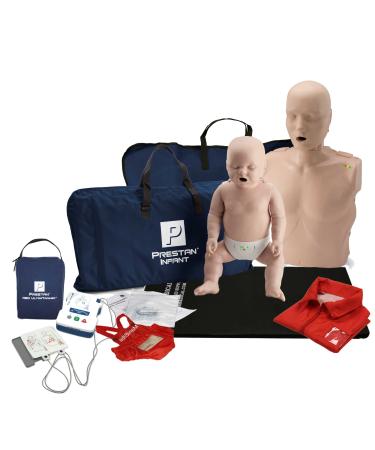 Adult & Infant CPR Manikins Medium Tone with Feedback & AED Trainer English/French Kit