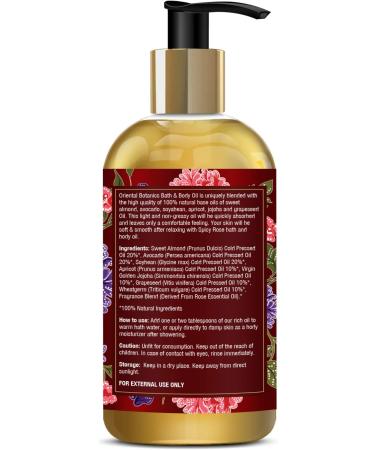 Buy Oriental Spicy Rose Bath & Body Oil 200ml - Nourishing Aromatic & Luxurious | International Shipping Available - Buy Online on GoSupps.com