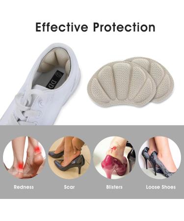 Molain 4 Pairs Self-Adhesive Heel Cushion Inserts - Anti-Slip Shoe Pads for Loose Shoes - Nude Heel Grips for Women and Men - Buy Online on GoSupps.com