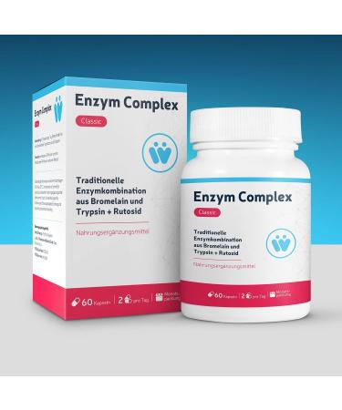 Buy Enzyme Complex Classic - High Dose Bromelain Trypsin & Rutoside | 60 Capsule Monthly Supply | Best Systemic Enzyme Formula for Digestive Health - Buy Online on GoSupps.com