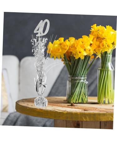 Glittery Silver Desktop Cement Block Ornaments | Birthday Party Decorations & Centerpiece | Aluminum Film Decor | 39x6x6 CM | International Shipping - Buy Online on GoSupps.com