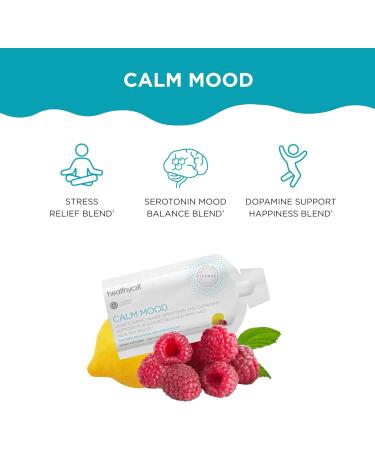 Healthycell Calm Mood - Ashwagandha Stress Relief Supplement with L-theanine Magnesium & GABA - Natural Mood Booster & Cortisol Manager - 30 Maximum Absorption Gel Packs - Buy Online on GoSupps.com