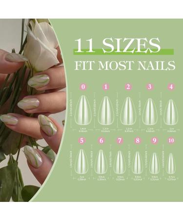 Venares 500-Piece Extra Short Almond Soft Gel Nail Tips Set with Adhesive & Tools - 11 Sizes Full Cover for Gel Nails - Buy Online on GoSupps.com