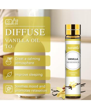 Aoruilia 10ml Vanilla Essential Oil 100% Pure Natural Vanilla Oil Diffuser Oils for Home Fragrance Aromatherapy Relax Bath Yoga Skin Care Soap & Candle Making Vanilla 10 ml (Pack of 1) - Buy Online on GoSupps.com