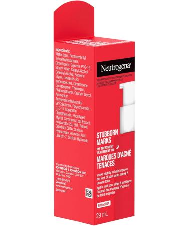 Neutrogena Stubborn Marks PM Treatment - Acne Retinol Skin Care Vitamin A - post-acne marks exfoliator - Fragrance Free 29mL - Buy Online on GoSupps.com