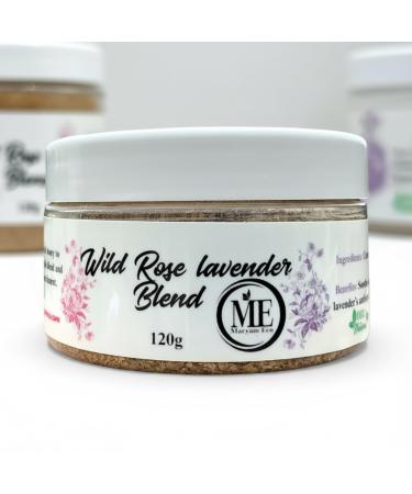 Maryam Eco Coarse Lavender & Wild Rose Bath Face & Hair Scrub | 100% Natural Moroccan Exfoliation Hydration & Relaxation for Radiant Skin & Healthy Hair | Made in Morocco | 120 g / 4.23 oz