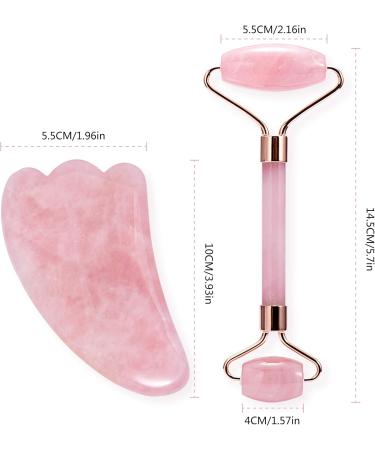 Angzhili Jade Roller and Gua Sha Board Face Massager Kit Natural Anti-Aging Face Massager Roller Skin Care Tools Scraping Facial Roller Massager for Wrinkles Skin Tightening Puffy Eye and Neck - Buy Online on GoSupps.com