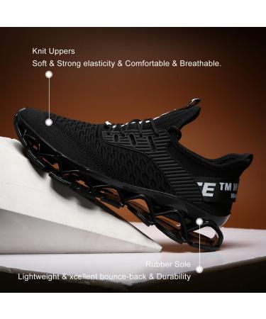 Chopben Men's Running Shoes - Blade Non Slip Fashion Sneakers, Size 11, Full Black - Buy Online on GoSupps.com