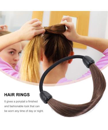 VALICLUD 6pcs Synthetic Wig Hair Ties Ponytail Holder Elastic Rubber Bands - Brown Hair Accessories for Women Girls - Perfect for Daily or Christmas Wear - Buy Online on GoSupps.com