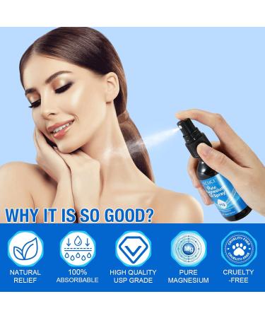 Magnesium Oil for Feet 100% Pure & Natural Magnesium Oil Spray Easy to Absorb and Use 2.0 fl.oz - Buy Online on GoSupps.com
