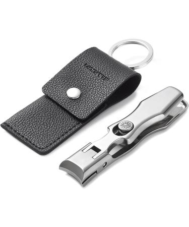 VOGARB Heavy Duty Nail Clippers for Thick Nails with Safety Lock - Wide Jaw Opening Cutter for Men, Women, Seniors - No Splash Trimmer with Catcher (Silver) - Buy Online on GoSupps.com