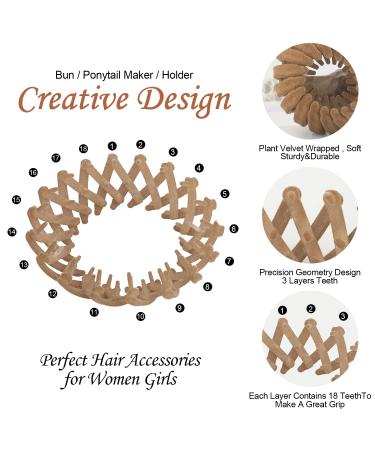 7Pcs Bird Nest Hair Clips Set - Bun Maker, Ponytail Holder, Fashion Accessories for Women - Buy Online on GoSupps.com