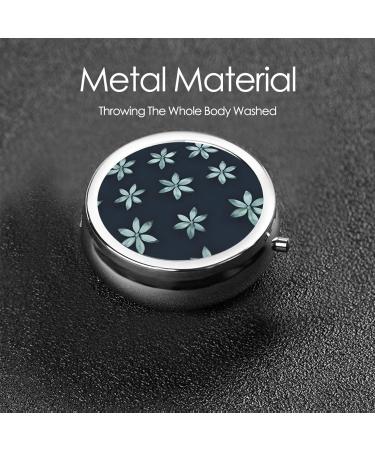 Beautiful Camellia Round Pill Box | 3 Compartment Travel Organizer | Portable Pill Case for International Shipping - Buy Online on GoSupps.com