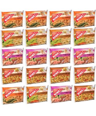 20x85g Ramen Noodles Multipack Koka The Original Chicken | Tom Yum | Original Curry | Spicy Stir-Fried - Buy Online on GoSupps.com