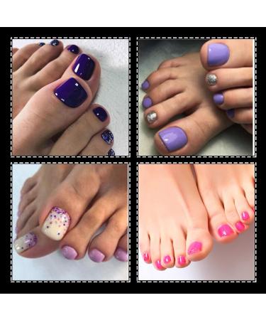 240pc Clear Full Cover Short Square Gel X Toenail Tips - False Toe Pedicure Design for Gel/Acrylic Toe Nails Extension - Buy Online on GoSupps.com