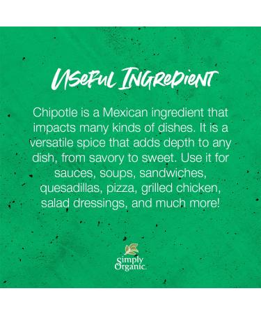 Simply Organic Chipotle Powder 2.65 oz - Premium Organic Seasoning - Buy Online on GoSupps.com