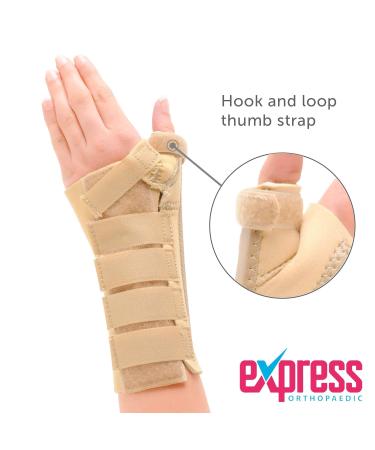 Medically Approved Neoprene Wrist & Thumb Brace for Arthritis, Carpal Tunnel, Sprains & RSI - Size M Left (15-17cm wrist) - Express Orthopaedic - Buy Online on GoSupps.com