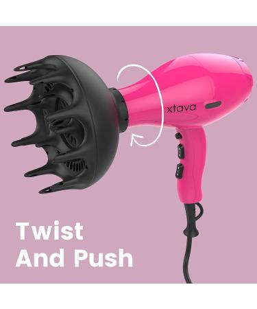 Xtava Black Orchid Hair Diffuser for 1.8 inch Blow Dryer Nozzle - Buy Online on GoSupps.com
