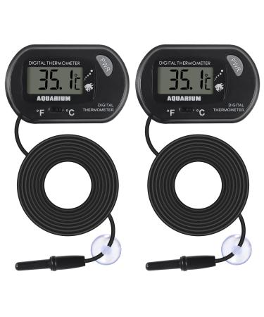 Aitrip 2 pieces aquarium thermometer aquarium thermometer reptile thermometer terrarium water temperature test digital thermometer with LCD display fahrenheit/Celsius ( / )