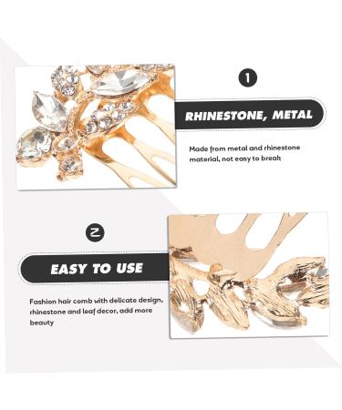 Angoily Lenceria De Mujer Gold Leaf Bridal Hair Comb Women's Headdress Handmade Wedding Party Headdress Accessories Fashion Headdress (fs-golden Willow Leaves) Girl Bangs Comb Metal Small - Buy Online on GoSupps.com