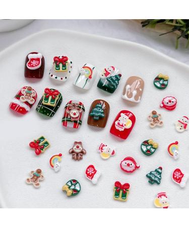 1Bag Resin Nail Art Christmas Decorations with Luminescent Effect Perfect for DIY Manicure Variety of Shapes and Colors - Buy Online on GoSupps.com
