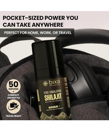 bixa BOTANICAL Shilajit for Men Pure Himalayan Resin with 75% Fulvic Acid Supports Energy Stamina & Muscle Health Fast-Dissolving Lab-Tested Vegan Mess-Free Pump Easy to Carry 50 Servings Shilajit 0.02 Ounce (Pack  - Buy Online on GoSupps.com