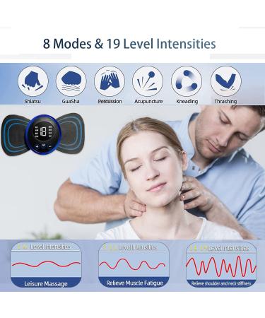 Portable Neck Massage Device - EMS Shoulder & Cervical Relief 8 Modes USB Mini Massager - Buy Online on GoSupps.com