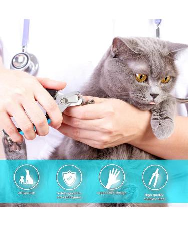 CANDURE Professional Dog Nail Clippers for Large, Medium & Small Breeds - Safe Pet Nail Clipper for Cats, Rabbits & Guinea Pigs - Safety Lock, Protective Guard - Blue (Large to Medium) - Buy Online on GoSupps.com