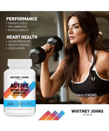Nitric Active - Clinically Tested Nitric Oxide Booster for Natural Energy & Athletic Performance | 90 Caps | Boost Endurance & Workout Recovery Internationally Shipped - Buy Online on GoSupps.com