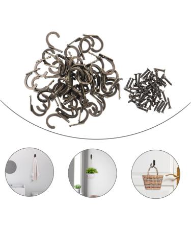 Cabilock 100 Pcs Hook up Wall Mount Key Holder Metal Trim Wall Coat Hooks Hanger Towels Hook Small Hook Rural 2.2X1.7cmx2pcs Assorted Colorx2pcs - Buy Online on GoSupps.com