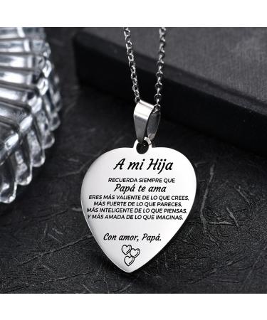 KUAIYIJU Inspirational Heart Necklace - Family Love Pendant Perfect Birthday Gift | Stainless Steel Jewelry for International Shipping - Buy Online on GoSupps.com