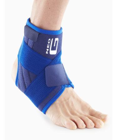 Neo-G Ankle Support Stabilized Support with Figure of 8 Strap Support for Arthritis Relief Joint Pain Ankle Injuries Sprains Adjustable Compression Class 1 Medical Grade Unisex Blue