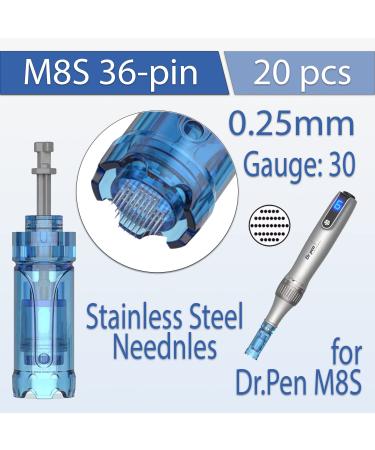 Dr.Pen Ultima M8S 36-pin Cartridges - Compatible with A9, A11, A8S, M8S & Bio Pen Q2 - 20 pcs - Original Replacement Parts - Buy Online on GoSupps.com